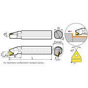S08K-STUCR09 Резец токарный (державка) расточной по металлу