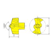 QD-121-RB/F7058 Сменная головка для корпусного сверла, D 12.1 мм, тип RB
