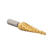 SSAS-102 Ступенчатое сверло по металлу, спиральная канавка, HSS, TIN (4,5,6,7,8,9,10,11,12 мм)