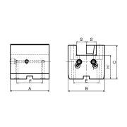 BMT55-F20x70 Инструментальный блок для призматических державок (осевое крепление, тип F)