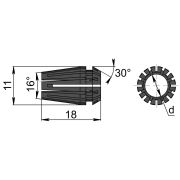ER40-SET-15-OM Набор цанг ER40 - 15 шт. (4,5,6,7,8,9,10,12,14,15,16,18,20,22,25 мм)