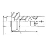 HSK63F-ER40-080-OM Фрезерный патрон для цанг ER40