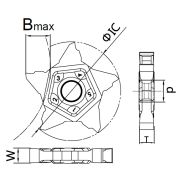 PEN24-100S-DM415 Пластина отрезная, канавочная