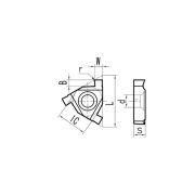T16N-180-PM125 Пластина отрезная, канавочная