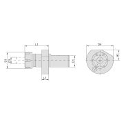 THA-E4-3032 Держатель VDI с цанговым патроном ER