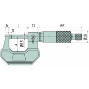 Микрометр нониусный 0-25 мм (0.01 мм) с храповиком Тип А