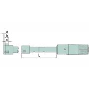 Нутромер трехточечный микрометрический (с установочным кольцом) 25-30 мм (0,005 мм)
