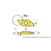 TKF12L100-NB-20DR-PM125 Пластина отрезная, канавочная