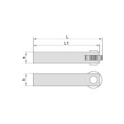 Инструмент для накатки с прямым профилем, хвостовик 25х25, в комплекте с роликом (шаг 0,6 мм)