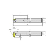 Резец резьбовой для внутренней резьбы ГОСТ 18885-73 ВК8 16х16х170 цилиндр