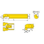 MXR-4-R0.1-L10-JF610M Мини-резец для обратного точения