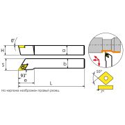 SDJCR1212H11 Державка проходная для наружного точения