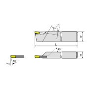 Резец отрезной ГОСТ 18884-73 ВК8 32х20х170