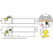 MDJNR2525M1506 Резец токарный (державка) по металлу