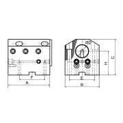 BMT65-ID32-H72-107 95x126x107 Инструментальный блок для расточных державок (осевое крепление, тип B)