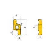 GEL250-125DR Пластина отрезная, канавочная