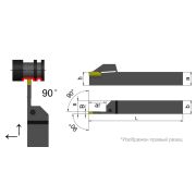 MGEHL2525-4-T30-TX Резец (державка) отрезной/канавочный, удлиненный