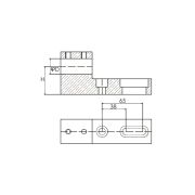 C25-H50-38-65 Линейный держатель осевого инструмента (Т-паз)