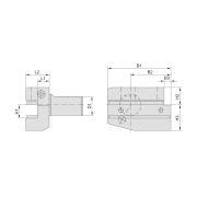 THA-B5-503255 Держатель VDI для инструмента радиальный, правый, длинное исполнение