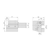 THA-C1-302070 Держатель VDI для инструмента осевой, правый