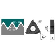 22ER-N60-HR5125 Пластина резьбовая, неполный профиль, 60°